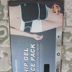 Black Hip Gel Ice Pack with Blue Trim - Comfort Cold Therapy